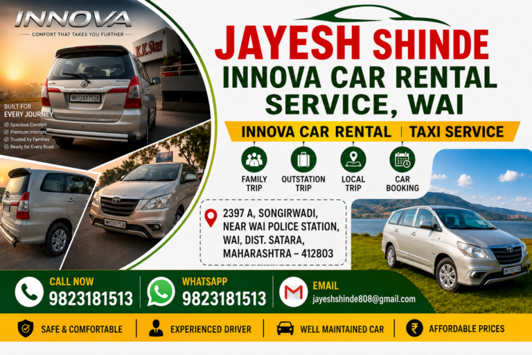 Jayesh Shinde Innova Car Service in wai